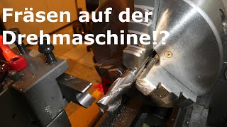 FRÄSEN auf der DREHMASCHINE Paulimot PM 3700 [upl. by Ardnaet594]