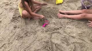 Building sand castles Melbourne beach FL private beach [upl. by Epillihp182]