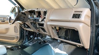 19992003 Ford Super Duty F250 F350 Dashboard Removal Overview [upl. by Enyahc]