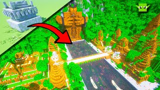 Minecraft  Jungle Temple Transformation  Cambodian Angkor Wat Inspiration [upl. by Remat]