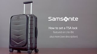 Samsonite LiteBiz  How to set the TSA lock code [upl. by Llertnauq840]