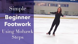 Beginner Footwork Sequences using Mohawk Steps  Figure Skating Tutorial [upl. by Notsrik932]