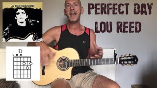 Perfect Day  Lou Reed  Guitar lesson by Joe Murphy [upl. by Ahsirtak]