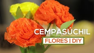 Cómo hacer Flores de CEMPASÚCHIL de papel  DIY [upl. by Ivad102]