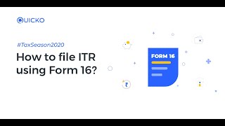 How to File ITR with your Form 16 TaxSeason2020 [upl. by Yardna]