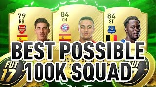 Best Possible 100k Squad  FIFA 17 [upl. by Nahem]