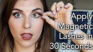 How to Apply Magnetic Eyelashes WITHOUT Eyeliner  Bailey B [upl. by Eelyr923]