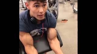 INSANE biceps on 20 year old Bodybuilder [upl. by Annaicul]