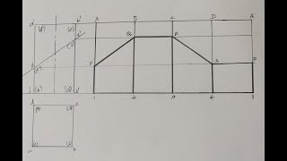 Development of surfaces 1  Square Prism  Engineering Graphics  Truncated Prism [upl. by Claudell]