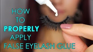 How to PROPERLY Apply False Eyelash Glue ALL ABOUT ADHESIVES Part 1 of 3 [upl. by Nemrak]