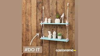 DIY  fabriquer une étagère suspendue en bois  Castorama [upl. by Cartwell]