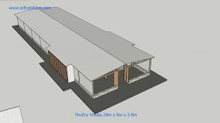 Modern Poultry House  3D Presentation  ADHAM Farm Equipment Manufacturing [upl. by Nnybor]