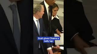 Bush gives Obama a belly tap [upl. by Macomber]