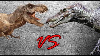 Tyrannosaurus Rex vs Spinosaurus  SPORE [upl. by Aynwad21]