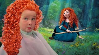 ADLEY PRINCESS MAKEOVER Surprise Disney Date and Magic Salon to become Merida Disneyland [upl. by Asiret]