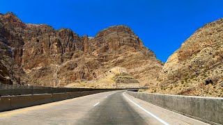 Stunning Virgin River Gorge 4K Scenic Drive  Towering Desert Mountains  I15 Arizona [upl. by Aral]