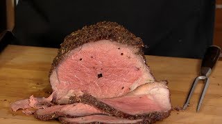 Rotisserie Roast Beef Recipe on the Big Green Egg [upl. by Tabbitha]