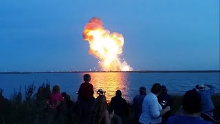 Nasa Antares Rocket Launch Failure 4 angle [upl. by Dnalyar]