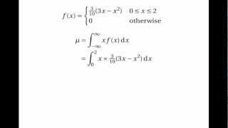 Continuous Random Variables Mean amp Variance [upl. by Lucy]