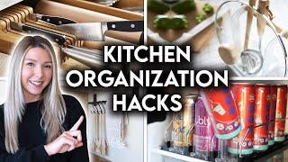 EASY KITCHEN ORGANIZATION IDEAS  SPACE SAVING STORAGE HACKS [upl. by Aynav203]