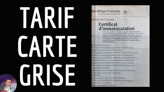 PRIX carte grise comment savoir le TARIF et le COUT pour faire une CARTE GRISE avec le simulateur [upl. by Lubow]