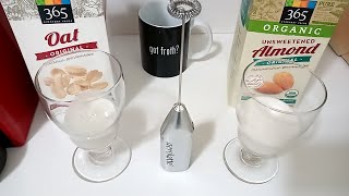 Oat Milk vs Almond Milk part 2 Frothing Test [upl. by Aititel]