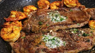 How to Cook Garlic Butter Steak Easy Steak Recipe [upl. by Enyehc]