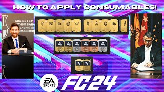 How To Apply Consumables｜FC24 Ultimate Team [upl. by Eirod]