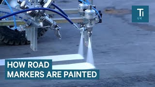 Machines Spray Paint Roads With Incredible Precision [upl. by Boice337]