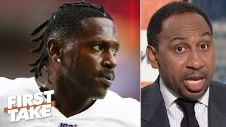 Antonio Browns behavior is embarrassing  Stephen A is over the helmet drama  First Take [upl. by Gathers]