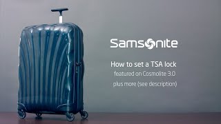 Samsonite Cosmolite 3  How to set the TSA lock code [upl. by Hayes]