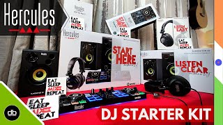 Hercules DJ Starter Kit  All in One Kit for beginner DJs  Starlight DJ Monitor 32 Serato DJ Lite [upl. by Eisenberg]