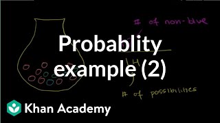 Finding probability example 2  Probability and Statistics  Khan Academy [upl. by Aleac]