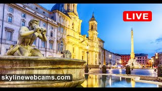 Live Webcam from Piazza Navona in Rome [upl. by Kentiggerma]