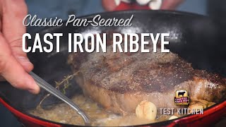 Make a Classic PanSeared Ribeye Steak Recipe [upl. by Ellison]