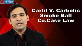 The Indian Contract Act General Offer  Carlil V Carbolic Smoke Ball CoCase Law  By Sanyog Vyas [upl. by Valaree]