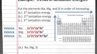 CHEMISTRY 101 Trends in Ionization Energies [upl. by Jansen]