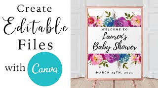 How To Create Editable Digital Products To Sell On Etsy for Passive Income Using Canva [upl. by Ariday]