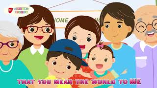 I Love My Family Animated Version  Children SingAlong  Families for Life Family Songs [upl. by Ennadroj]