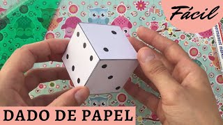 🎲 Cómo hacer un DADO de PAPEL FÁCIL 🎲  Manualidades  Origami [upl. by Amees]