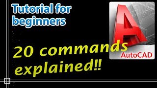 Autocad 2018  Command Tutorial for beginners  PART 1 [upl. by Zarihs]