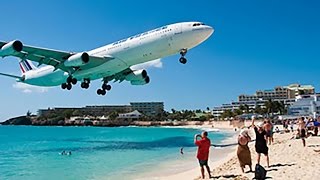 INSANE PLANESPOTTING Maho Beach Saint Maarten Princess Juliana Intl Airport SXM  FULL 1080p HD [upl. by Ahsirhcal]