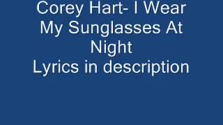 Corey Hart  I wear My Sunglasses At Night  Lyrics  1985 [upl. by Eenor]