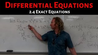 Differential Equations Lecture 24 Exact Equations [upl. by Yenots732]