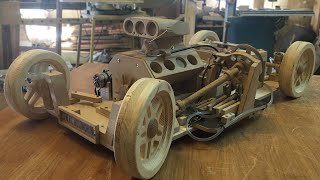 Realistic Working Wooden Car Model [upl. by Drarig]