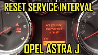 Opel Vauxhall Astra J Reset Oil Service Inspection [upl. by Kries]