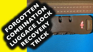 How to Unlock Forgotten TSA Combo Dial Lock EASY [upl. by Kaiulani941]