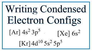 Writing CondensedAbbreviated Electron Configurations [upl. by Leviram]