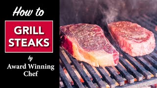 🔥 HOW to GRILL a STEAK 🥩 by MASTER CHEF [upl. by Nylyram506]