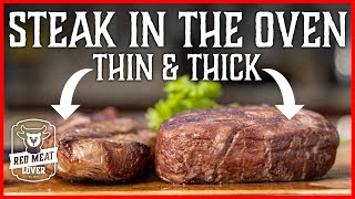 How to Cook Steak in Oven  Thin amp THICK Broil Steak Recipes [upl. by Vera]